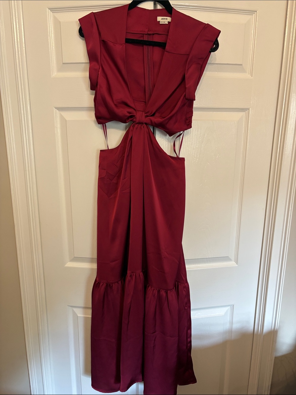 Jason Wu Wine Red Cutout Maxi Dress
